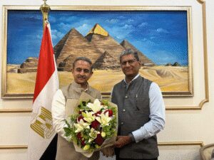Union Minister Kirti Vardhan Singh arrives in Cairo to attend Gaza Peace Summit at Sharm El-Sheikh