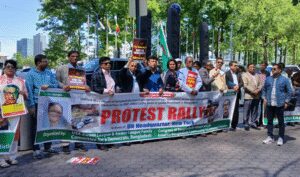 Awami League supporters protest at UN, demand end to party ban in Bangladesh