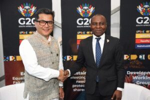 MoS Margherita meets French Minister for International Partnerships on sidelines of G20 DMM
