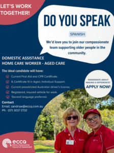 ECCQ seeks Spanish-speaking Home Care worker