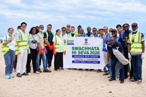 Indian mission cleans up beach in Ghana, complimenting ‘Swachhata Hi Seva’ campaign